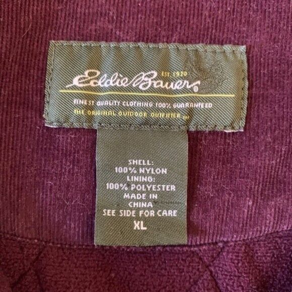 Eddie Bauer Plum Quilted Zipper Button Combo Vest Size XL - Picture 7 of 10